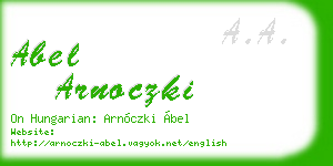 abel arnoczki business card